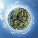 360° Little Planets: Autobahn Eisenach für HOCHTIEF - Luftpanorama - für den Geschäftsbericht & Nachhaltigkeitsbericht © Corporate Fotografie Panorama-Fotograf Tobi Bohn Berlin