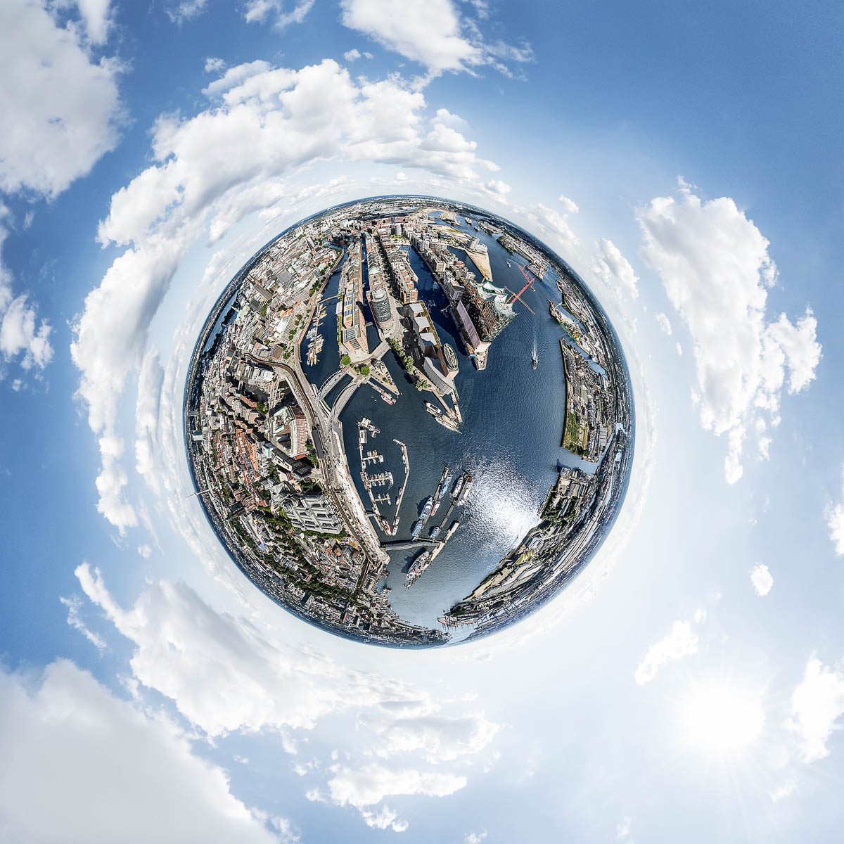 360° Little Planets: Elbphilharmonie für HOCHTIEF © Corporate Fotografie Panorama-Fotograf Tobi Bohn Berlin