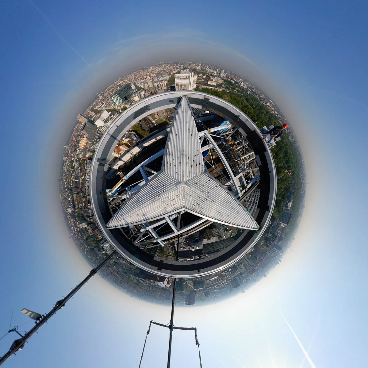 360° Little Planets (Spähre): Mercedes-Stern - Luftpanorama © Corporate Fotografie Panorama-Fotograf Tobi Bohn Berlin
